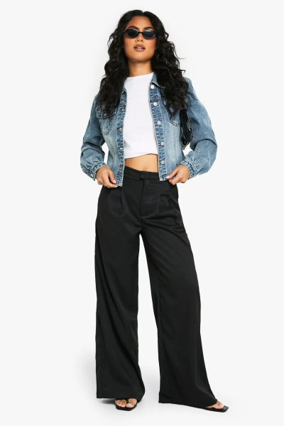 Product Shoulder Pad Detail Denim Jacket