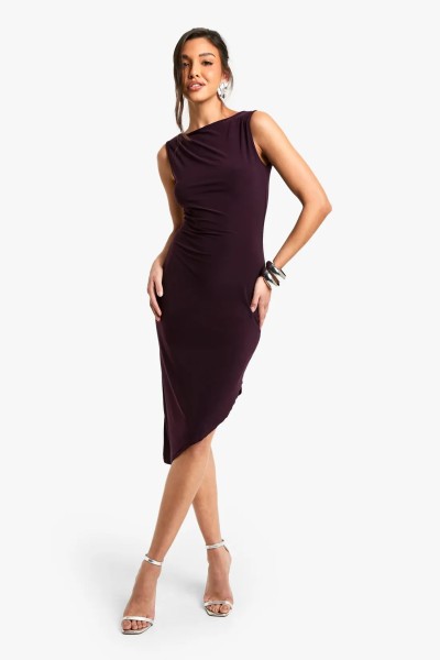 Product Racer Asymmetric hem Midi Dress