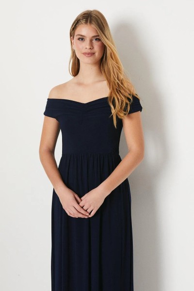 Product Debut London by Coast Bardot Pleated Jersey Bridesmaids Dress